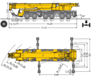 Габаритные размеры LIEBHERR LTM 1250