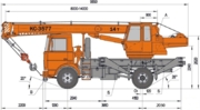 Габариты автокрана КС-3577-3