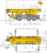 Габаритные размеры Liebherr LTM 1055