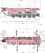 Габаритные размеры GROVE GMK 5100