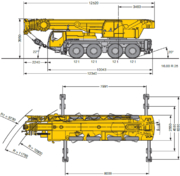 Габаритные размеры LIEBHERR LTM-1070