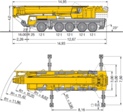 Габаритные размеры LIEBHERR LTM 1150