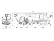 Габариты автокрана  КС-55729-5В