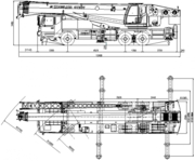 Габаритные характеристики ZOOMLION QY30V